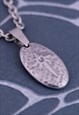 CRW SILVER OVAL COIN NORTH STAR NECKLACE 