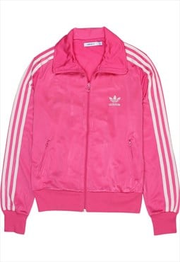 Vintage 90's Adidas Sweatshirt Track Jacket Full Zip Up Pink
