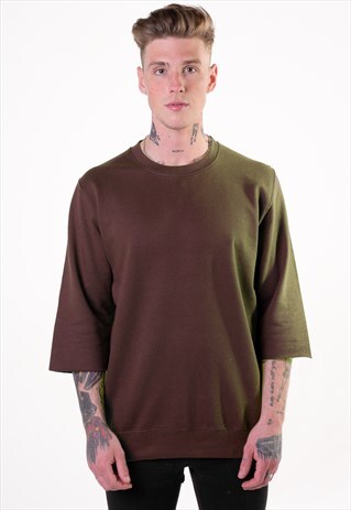 ESSENTIAL 3/4 SLEEVE JUMPER T-SHIRT - HOT CHOCOLATE BROWN