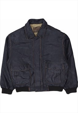 Vintage 90's STJON,NSBAY. Leather Jacket Genien Leather