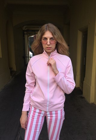 VINTAGE 90' OLDSCHOOL COOL PINK ZIPPED SWEATSHIRT