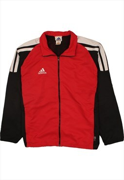 Vintage 90's Adidas Windbreaker Sportswear Full Zip Up Red