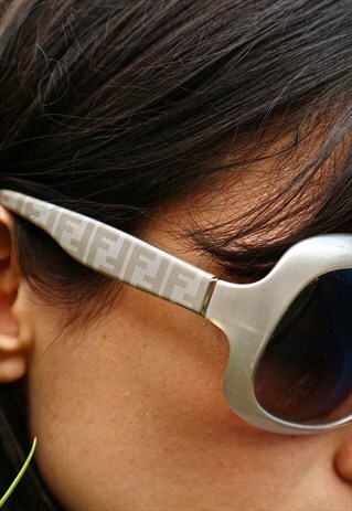 90S VINTAGE RARE FENDI MONOGRAM OVERSIZE SUNGLASSES