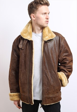 VINTAGE LEATHER AVIATOR JACKET