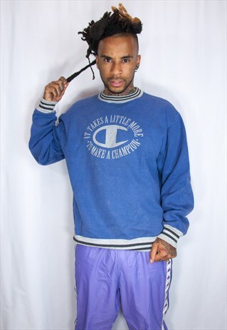 CHAMPION BLUE VINTAGE SWEATSHIRT