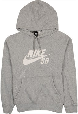 Vintage 90's Nike Hoodie Swoosh SB Grey Medium