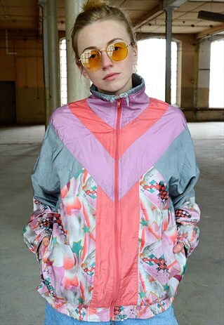 VINTAGE 90S OLDSCHOOL SHELL TRACK JACKET