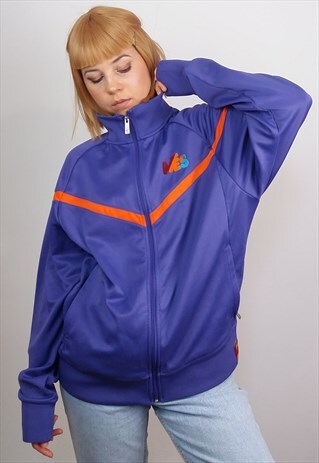 VINTAGE NIKE FCB MES COLLECTION TRACK JACKET IN PURPLE