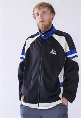 90S VINTAGE MENS FILA TEAM TRACK TOP JACKET