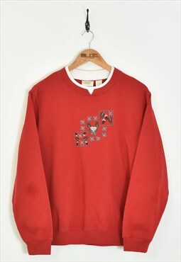 Vintage Christmas Jumper Red Small