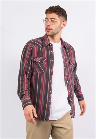WRANGLER WESTERN STRIPED SHIRT FLANNEL