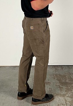 Vintage Carhartt Carpenter Pants Men's Brown