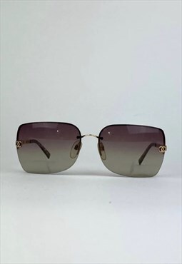 Chanel Vintage Sunglasses Rectangle Oversized 90s Y2K