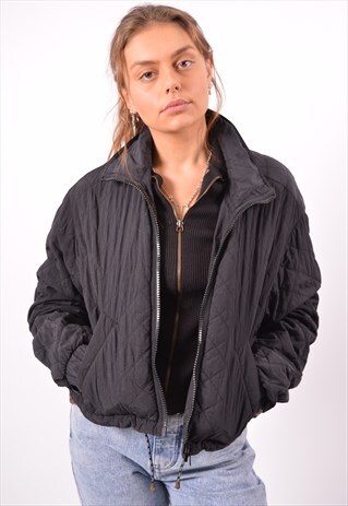 VINTAGE PAUL & SHARK QUILTED JACKET OVERSIZED BLACK