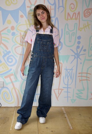 DUNGAREES, DENIM, WORKWEAR, LOOSE FIT, CARPENTERS, LONG LEG