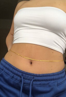 Gold link belly chain