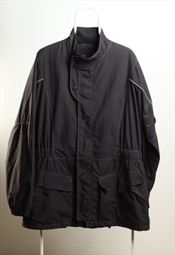 Collezioni Vintage Windbreaker Longline Jacket Black