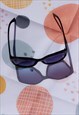 BLACK OVERSIZE POINTED CAT EYE SUNGLASSES