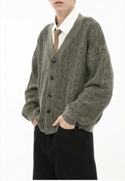 Men's rhombus V-neck sweater A Vol.1