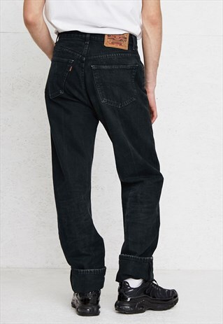 VINTAGE BLACK CROCKER DENIM JEANS