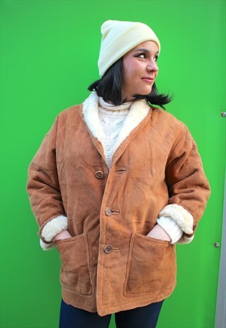 VINTAGE 80S SHEEPSKIN WINTER COAT