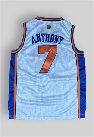 Adidas New York Knicks Carmelo Anthony Jersey in White
