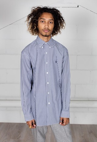 VINTAGE RALPH LAUREN STRIPED SMART UNISEX SHIRT