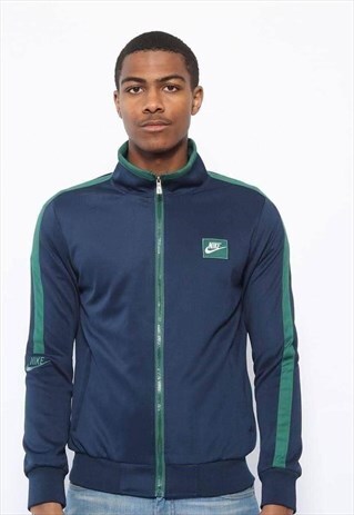 VINTAGE NIKE LOGO TRACK JACKET NAVY BLUE