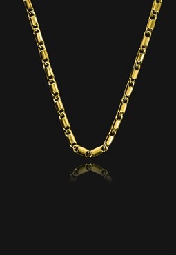 Quality Curb Chain Necklace Unisex 18k Gold Plated