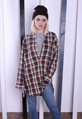 VINTAGE 90S PLAID / FLANNEL SHIRT. SKATER/GRUNGE UNISEX.