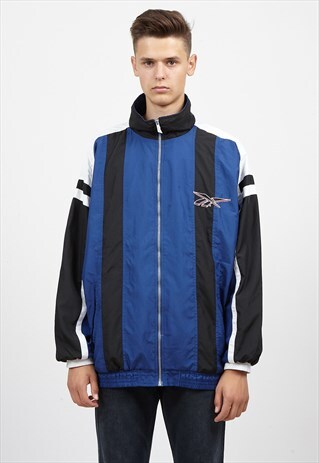 VINTAGE BLUE REEBOK WINDBREAKER JACKET