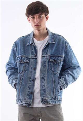 VINTAGE LEVIS TRUCKER 90S LIGHT BLUE DENIM JEANS