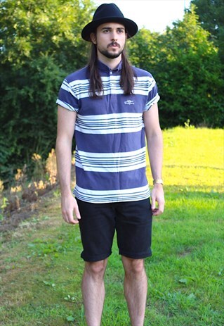 VINTAGE 90S BURBERRY POLO T-SHIRT - MEDIUM - RETRO