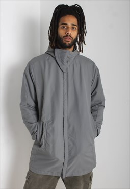 Vintage Nike Fleece Lined Padded Jacket Coat - Grey