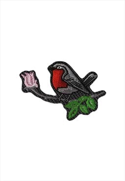 Embroidered Red Robin iron on patch / sew on patch