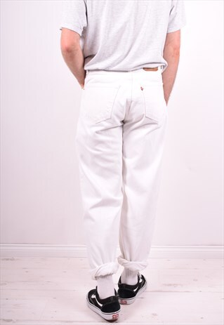 LEVI'S 550 MENS VINTAGE JEANS W36 L34 WHITE 90'S