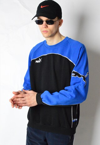 VINTAGE 90S NAVY BLUE PUMA SWEATSHIRT