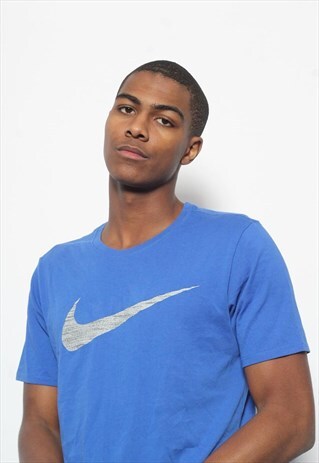 VINTAGE NIKE BIG LOGO T-SHIRT BLUE