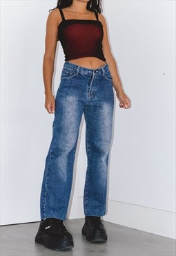 Vintage Y2K Jeans High Waist Wide Leg Baggy Denim 