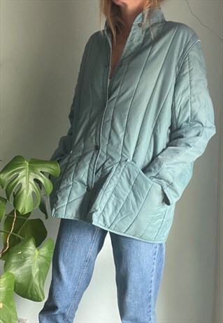 VINTAGE MINT GREEN PUFFER JACKET