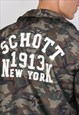 SCHOTT NYC CAMOUFLAGE HARRINGTON JACKET COAT MEN'S S VINTAGE