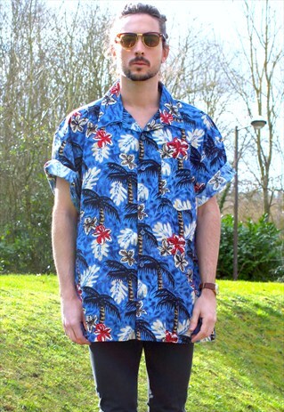 VINTAGE 90S HAWAIIAN USA SHIRT - XXL - FESTIVAL