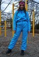 Vintage 90s ETIREL Classic Nylon Winter Ski Suit in Blue