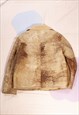 VINTAGE MARLBORO SHEARLING COAT 90S SUEDE LEATHER JACKET