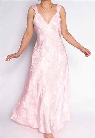 UNIQUE FLORAL VINTAGE PINK CAMI DRESS