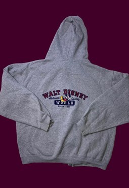 vintage disney world embroidered hoodie jumper
