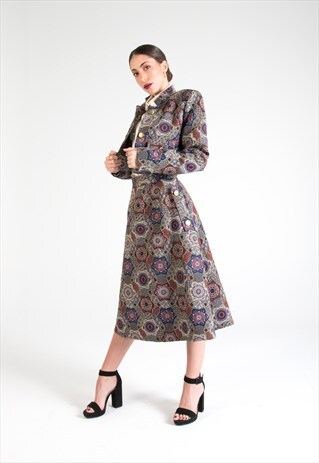 MULTICOLOR COTTON CROPPED JACKET WITH POCKETS