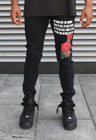 BLACK WILD ROSE JEAN