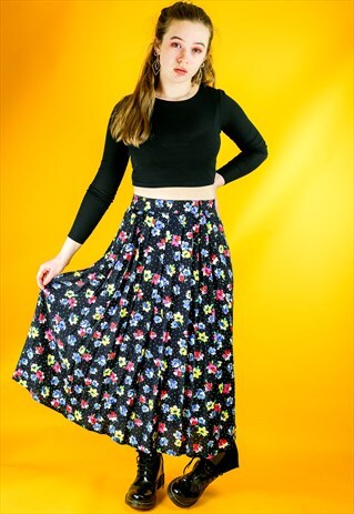 FLORAL 90'S MAXI SKIRT