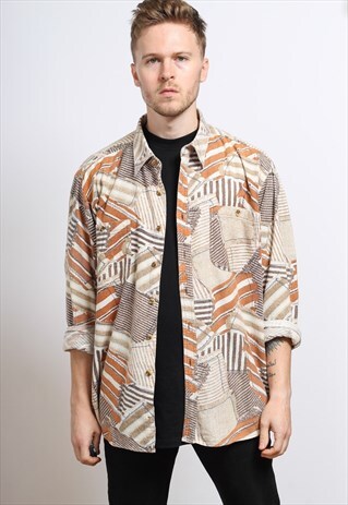 VINTAGE AZTEC PATTERNED SHIRT
